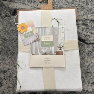 Peri Home Shower Curtain 72x72 Cotton Blend holiday bows Oeko Tex BRAND NEW